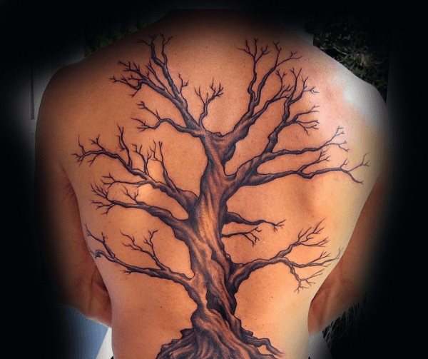 tatuaje arbol espalda para hombre 33
