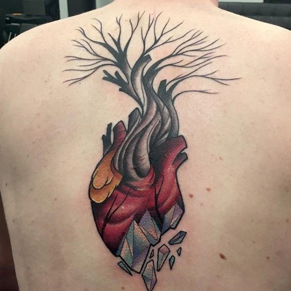 tatuaje arbol espalda para hombre 35