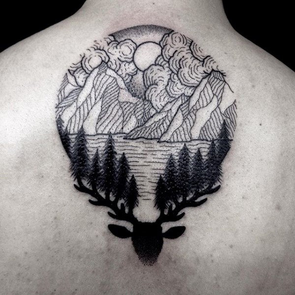 tatuaje arbol espalda para hombre 37