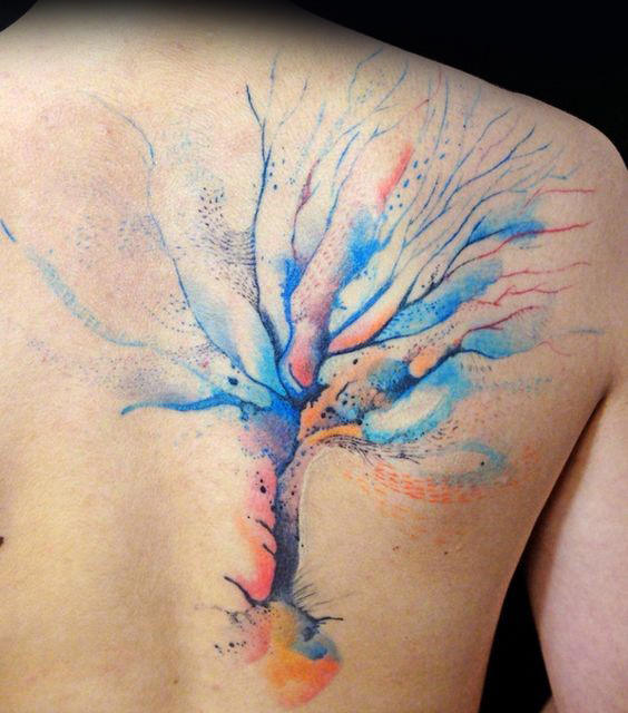 tatuaje arbol espalda para hombre 38