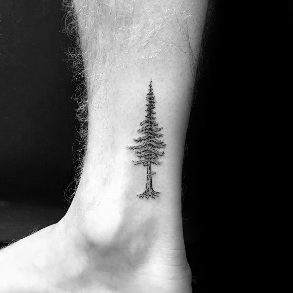tatuaje arbol pierna para hombre 18