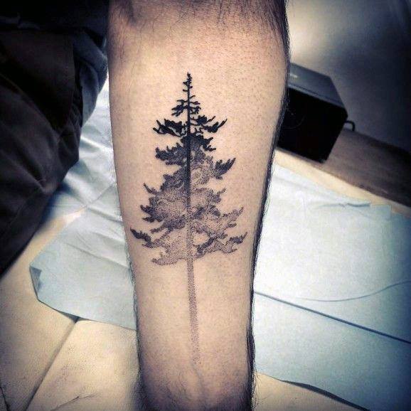 tatuaje arbol simple para hombre 04