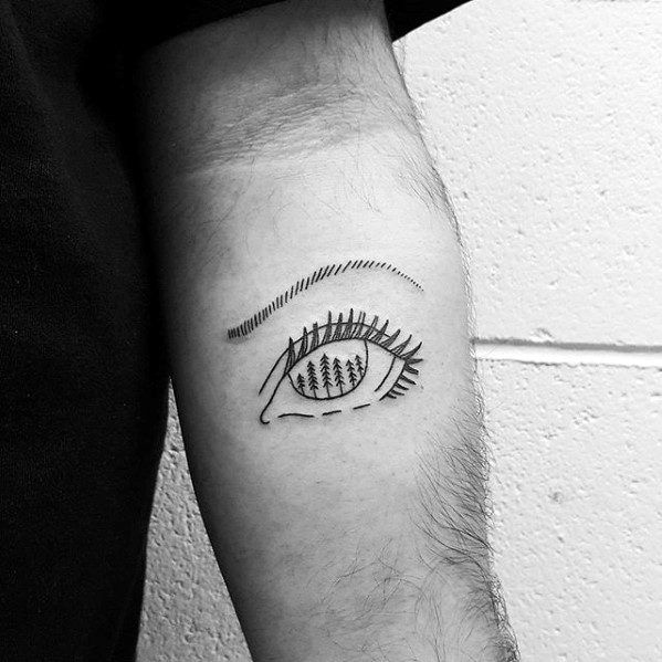 tatuaje arbol simple para hombre 14
