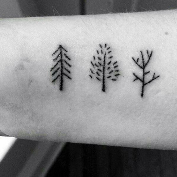 tatuaje arbol simple para hombre 30