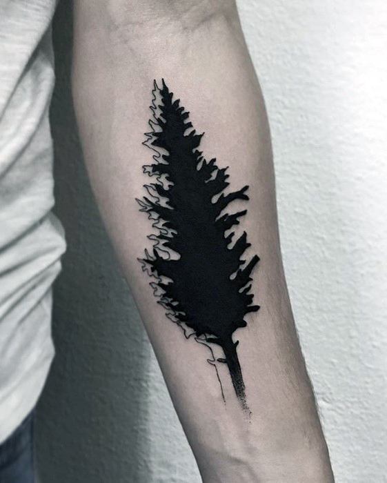tatuaje arbol simple para hombre 35