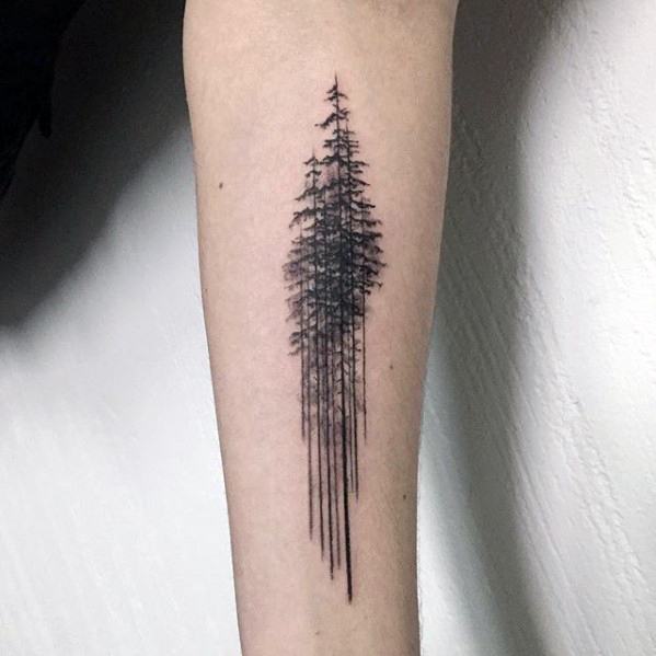 tatuaje arbol simple para hombre 37