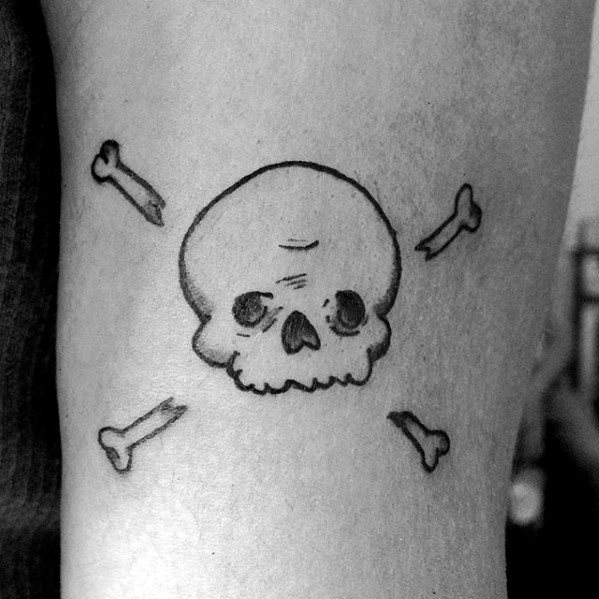 tatuaje calavera simple para hombre 23