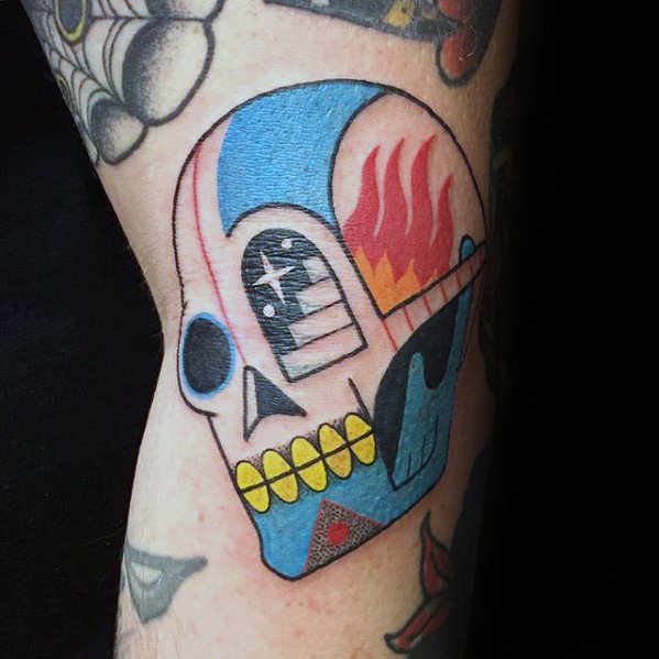 tatuaje calavera simple para hombre 32
