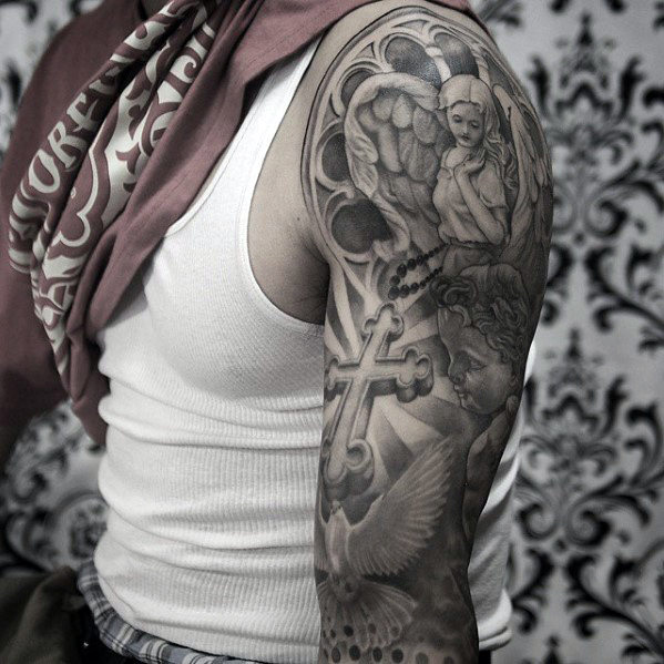 tatuaje catolico para hombre 47