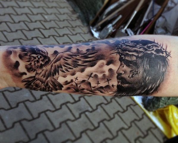 tatuaje cristiano para hombre 60