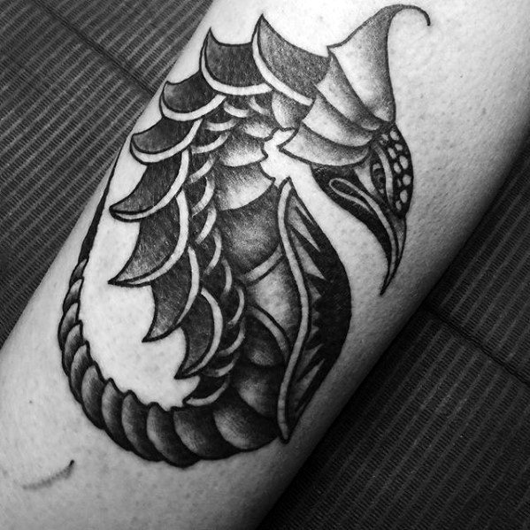 tatuaje dragon simple para hombre 17