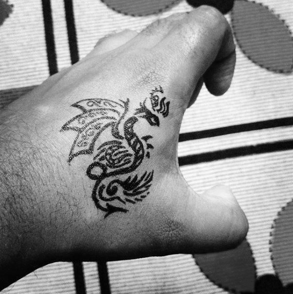 tatuaje dragon simple para hombre 26