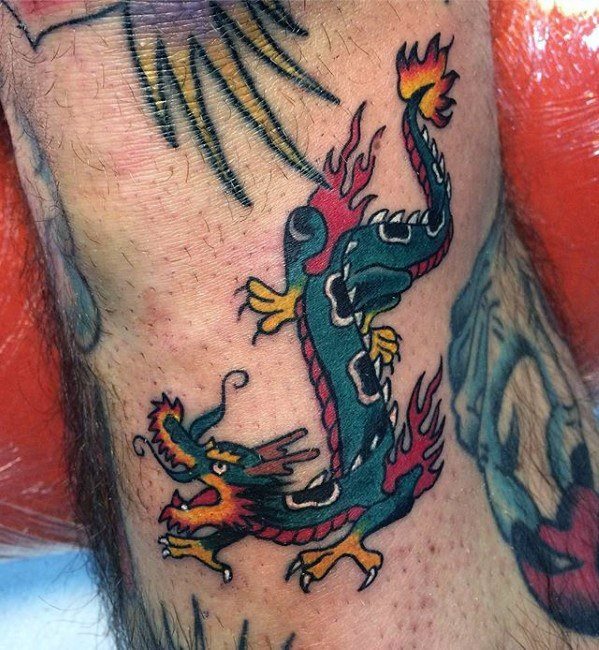 tatuaje dragon simple para hombre 30