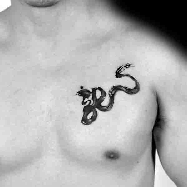 tatuaje dragon simple para hombre 46
