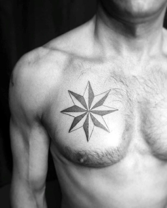 tatuaje estrella simple para hombre 05
