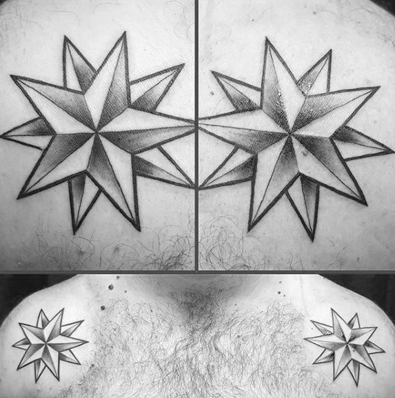 tatuaje estrella simple para hombre 22