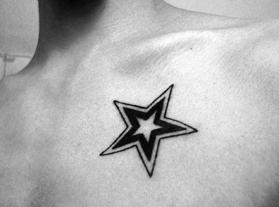 tatuaje estrella simple para hombre 37