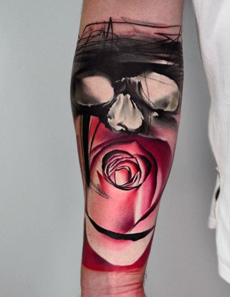tatuaje flor para hombre 05