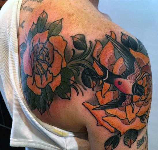tatuaje flor para hombre 08