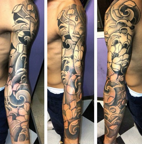 tatuaje flor para hombre 13