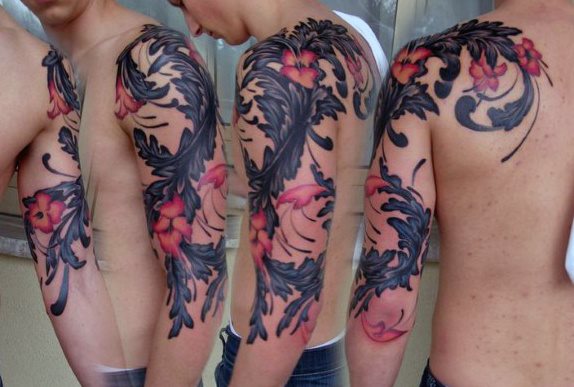 tatuaje flor para hombre 19