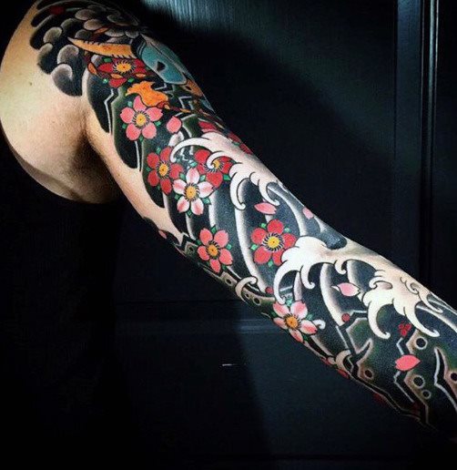 tatuaje flor para hombre 22