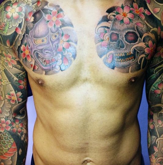 tatuaje flor para hombre 24