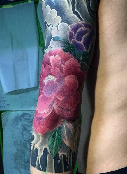 tatuaje flor para hombre 27