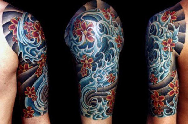 tatuaje flor para hombre 30