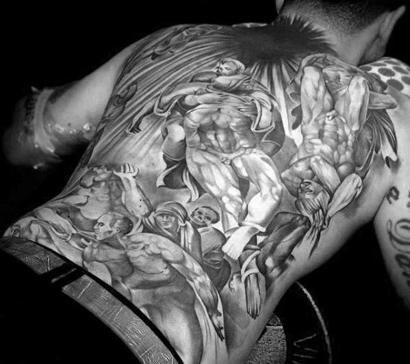 tatuaje increible espalda para hombre 33