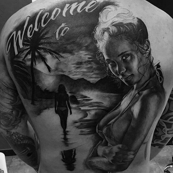 tatuaje increible espalda para hombre 37
