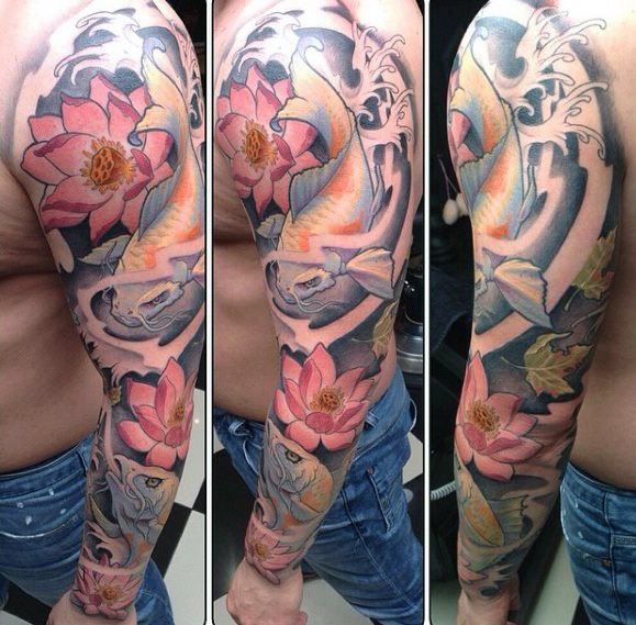 tatuaje increible manga para hombre 50