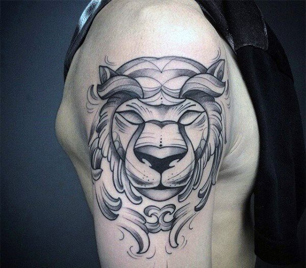 tatuaje leon para hombre 07