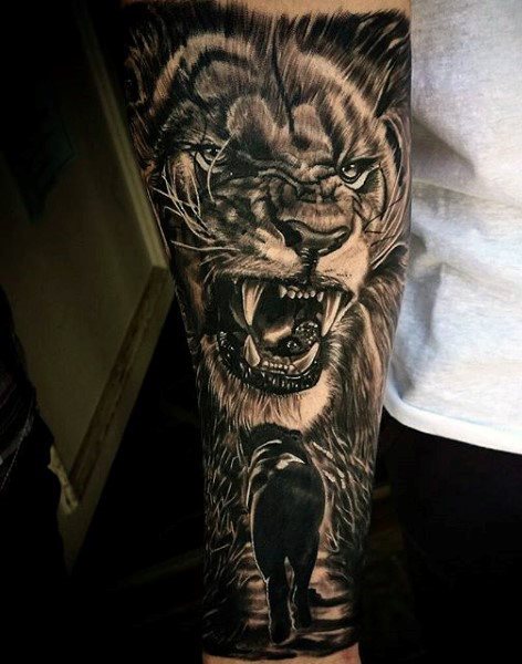 tatuaje leon para hombre 08