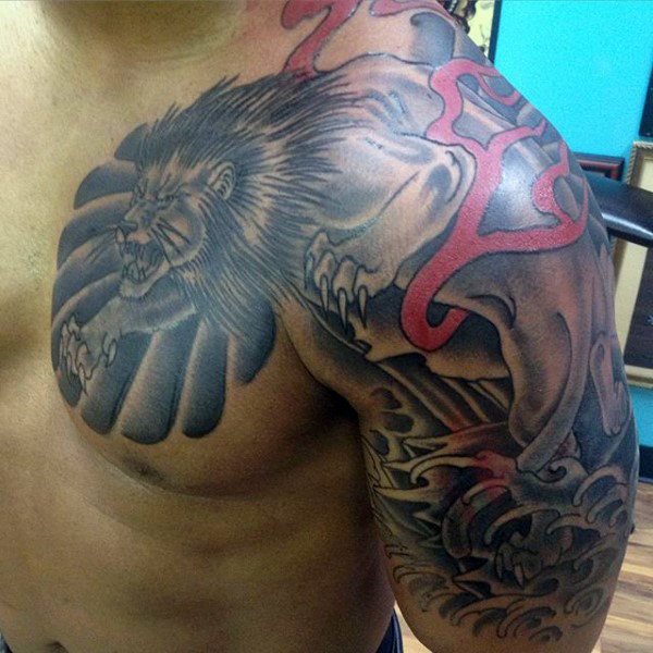 tatuaje leon para hombre 09