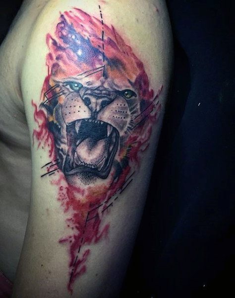 tatuaje leon para hombre 11