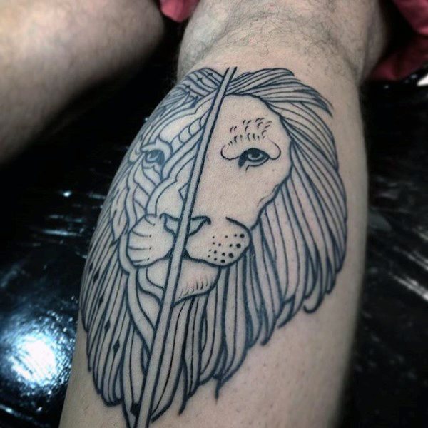 tatuaje leon para hombre 14