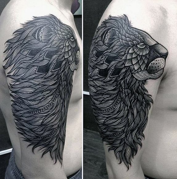 tatuaje leon para hombre 15