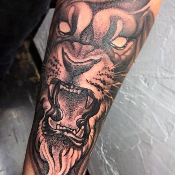 tatuaje leon para hombre 17
