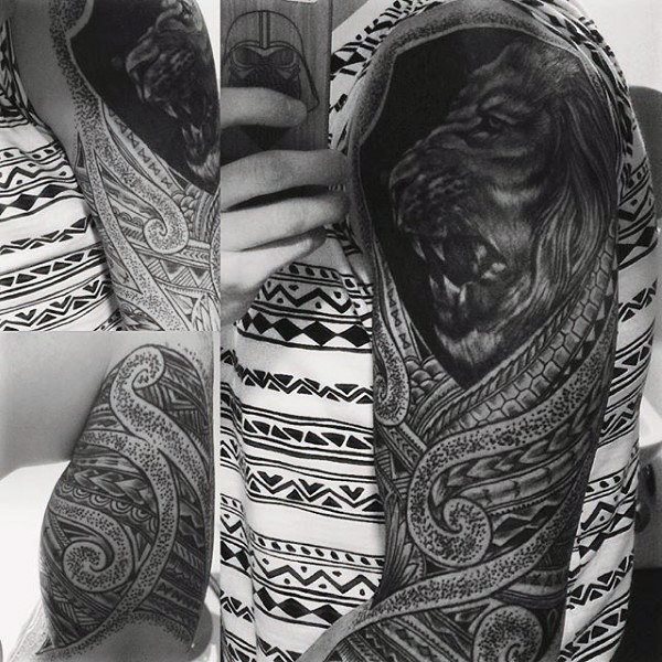 tatuaje leon para hombre 18