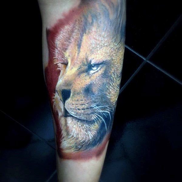 tatuaje leon para hombre 25