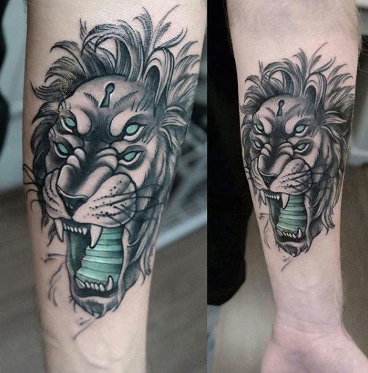 tatuaje leon para hombre 29