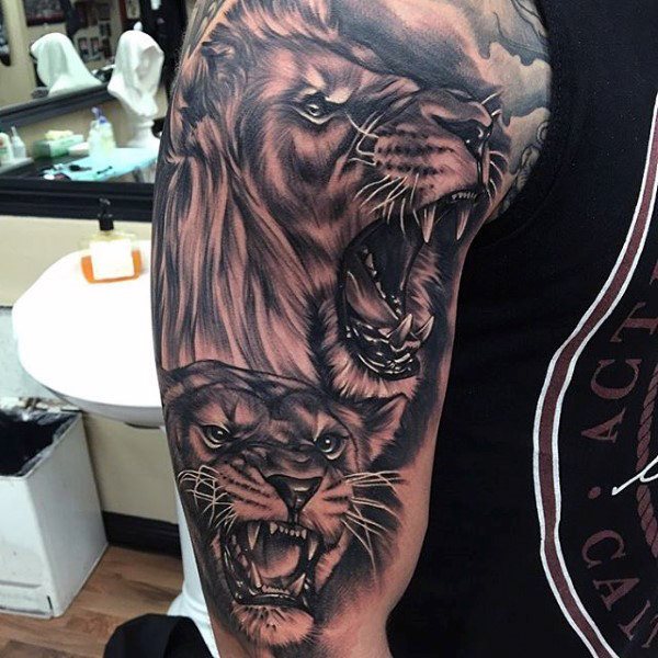 tatuaje leon para hombre 30