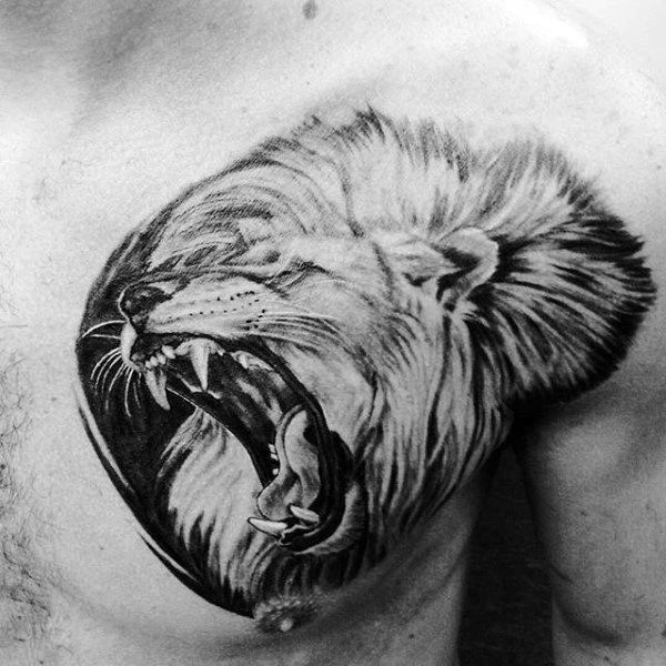 tatuaje leon para hombre 34