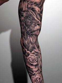 tatuaje leon para hombre 37