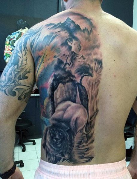 tatuaje leon para hombre 40