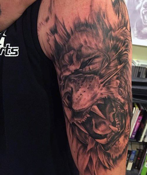tatuaje leon para hombre 43