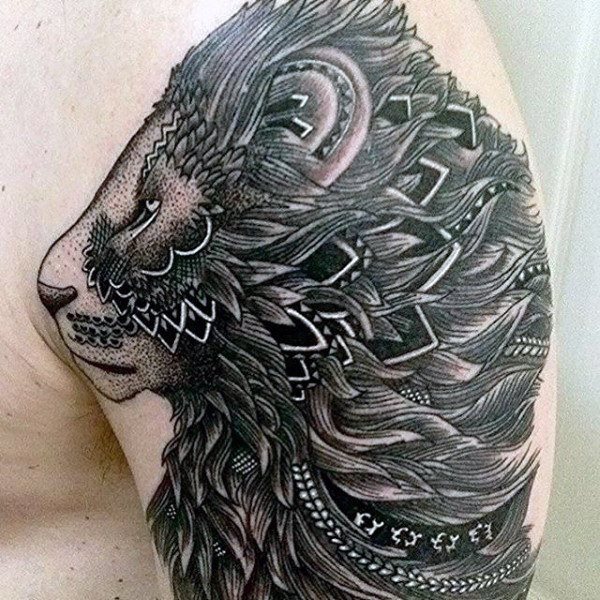 tatuaje leon para hombre 46