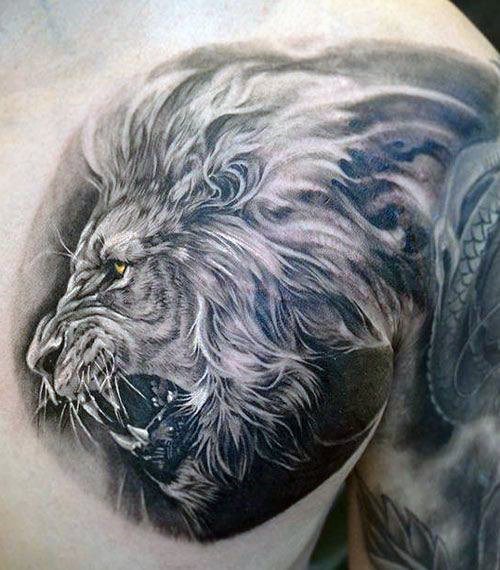 tatuaje leon para hombre 47