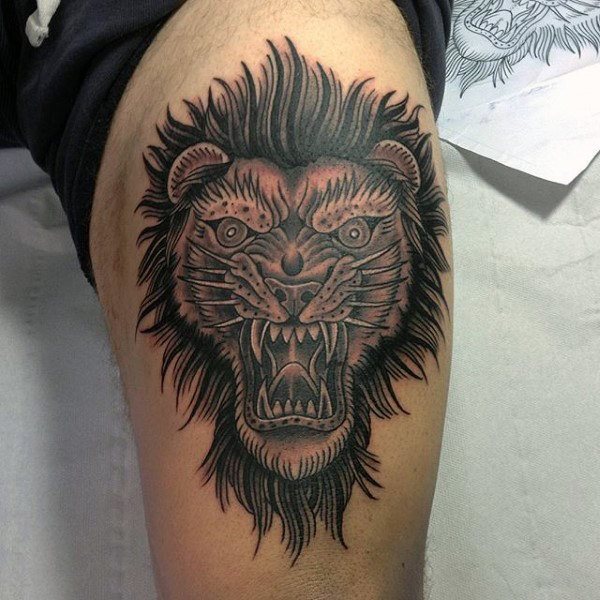 tatuaje leon para hombre 58